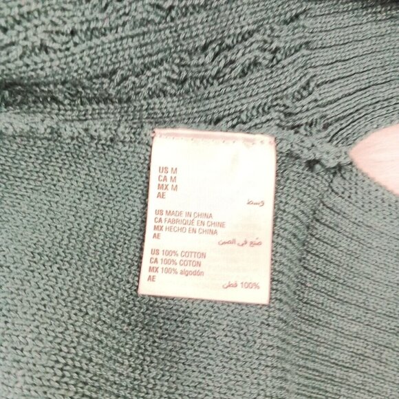 NWT KAREN SCOTT Fall Textured Sweater M(8-10) Pullover Green V-neck 100%Cotton - Picture 15 of 15